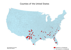 Counties in the US named for Confederate figures