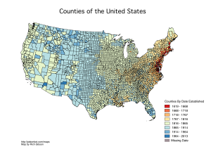 Counties by date established